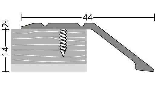 [221041412] Afloopstrip 14mm schroef Brons 10x270cm - nr. 154 | 1542312270