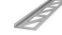 Afsluitprofiel vast 2,5mm aluminium 10x250cm - nr. 709 | 7091506250