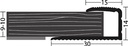 Inschuifstrip 9-10mm Zilver 10x270cm - nr. 256 | 2562011270