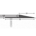 Opritprofiel (N) 169 38x4mm Zilver 250cm - nr. 169 | 1691311250