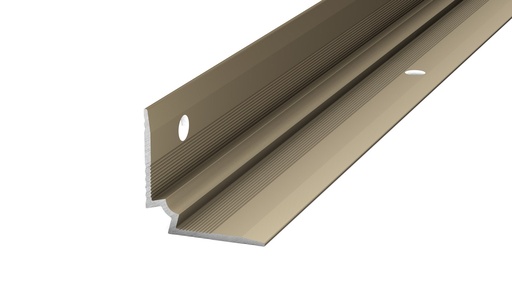 [221336014] Traprand binnenhoek profiel PVC 2-3mm Edelstaal-Mat 25x25mm 10x250cm - nr. 107 | 1071314250