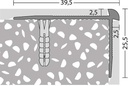 Traprandprofiel PVC 2,5mm Zilver 39,5x25,5mm 10x250cm - nr. 287 | 2871311250