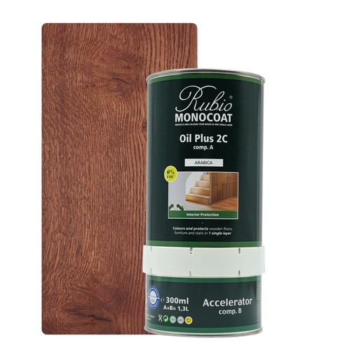 [PARRU2K1_304N] Rubio Monocoat 2C Set 1,3 L Arabica