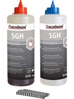 [KLESCHSGH_300] Schönox SGH reparatiemiddel 2K incl. krammen set A&B 2x300ml