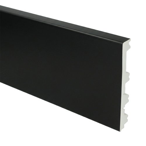 Flexibele Moderne plint 120/90/70x12 RAL 9005