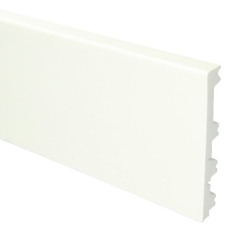 [16045] Flexibele Moderne plint 120/90/70x15 wit