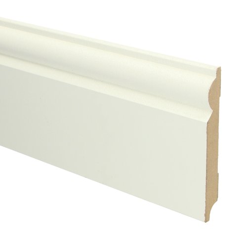 [16060] MDF Barok plint 120x15 wit voorgelakt RAL 9010
