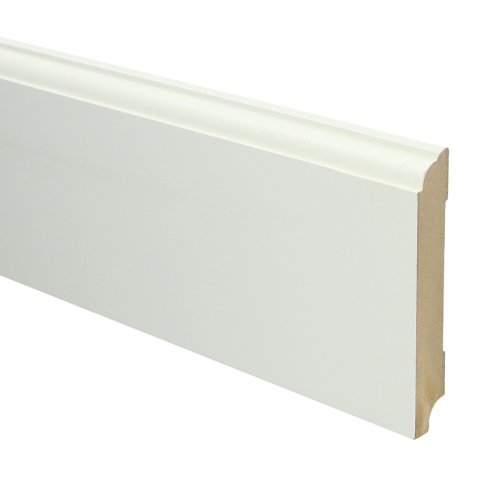 MDF Eigentijdse plint 115x18 wit voorgelakt RAL 9010