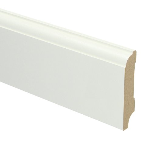 [16015] MDF Eigentijdse plint 70x15 wit voorgelakt RAL 9010
