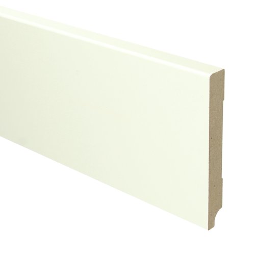 [16033] MDF Moderne plint 120x15 wit voorgelakt RAL 9010