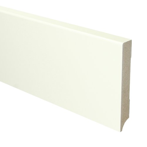 [16034] MDF Moderne plint 120x18 wit voorgelakt RAL 9010