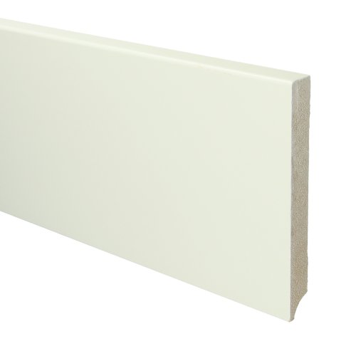 [16035] MDF Moderne plint 150x18 wit voorgelakt RAL 9010
