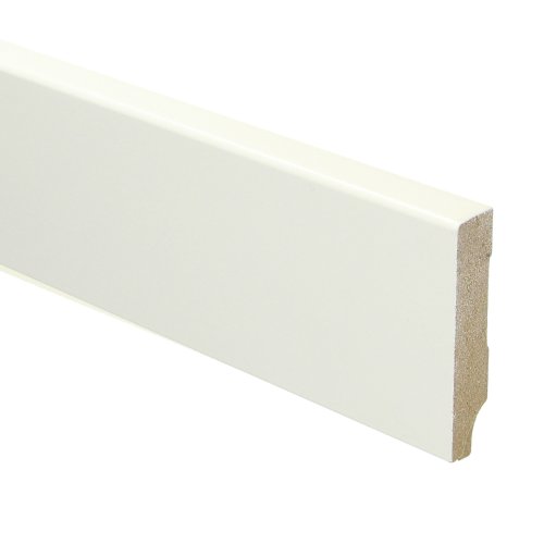 [16300] MDF Moderne plint 55x12 wit voorgelakt RAL 9010