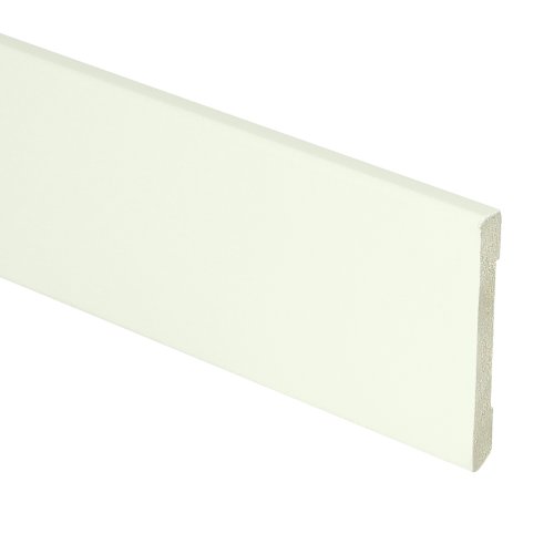 [16561] MDF Moderne plint 55x6 wit voorgelakt RAL 9010