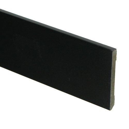 [16567] MDF Moderne plint 55x6 zwart voorgelakt RAL 9005
