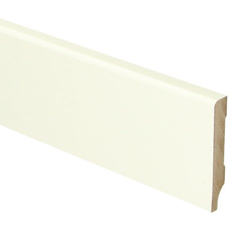 [16104] MDF Moderne plint 55x9 wit voorgelakt RAL 9010