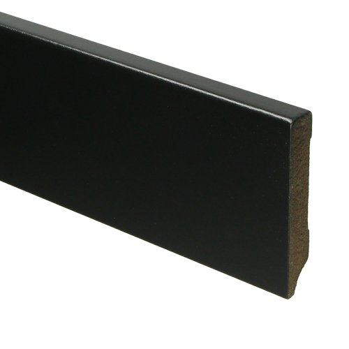 [15936] MDF Moderne plint 70x12 voorgelakt RAL 9005