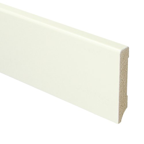 [16030] MDF Moderne plint 70x12 wit voorgelakt RAL 9010
