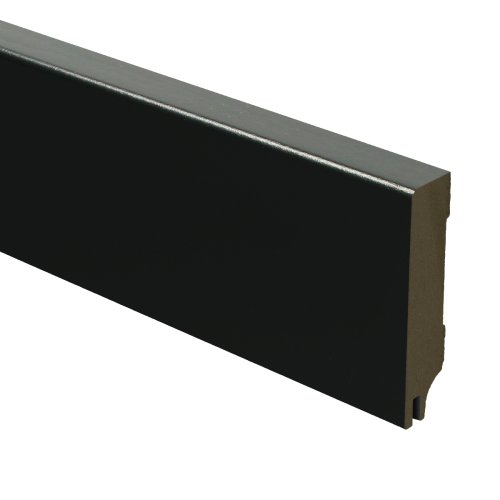MDF Moderne plint 70x15 RAL 9005 + uitsparing