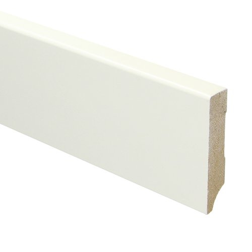 [16031] MDF Moderne plint 70x15 wit voorgelakt RAL 9010