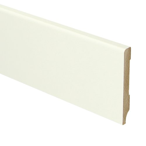 [16105] MDF Moderne plint 70x9 wit voorgelakt RAL 9010