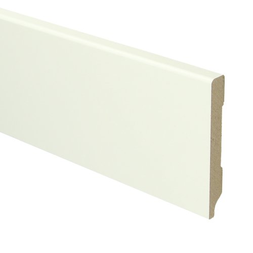 MDF Moderne plint 90x12 wit voorgelakt RAL 9010