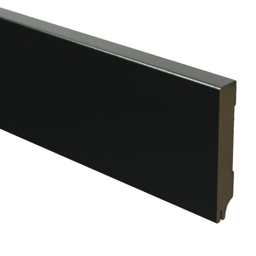 MDF Moderne plint 90x15 RAL 9005 + uitsparing