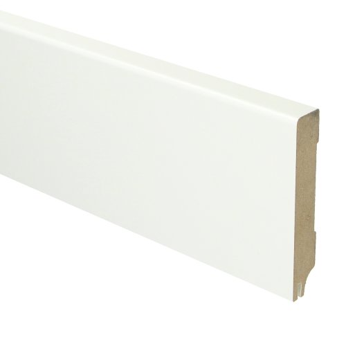 [16345] MDF Moderne plint 90x15 RAL 9016 + uitsparing