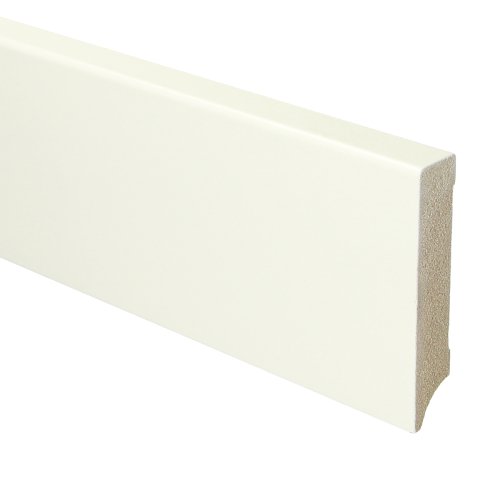 [16041] MDF Moderne plint 90x18 wit voorgelakt RAL 9010