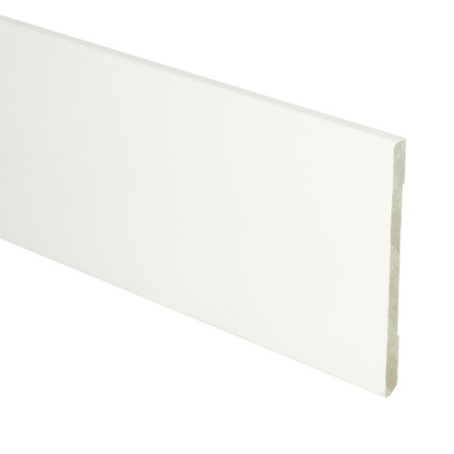 [16566] MDF Moderne plint 90x6 wit voorgelakt RAL 9016