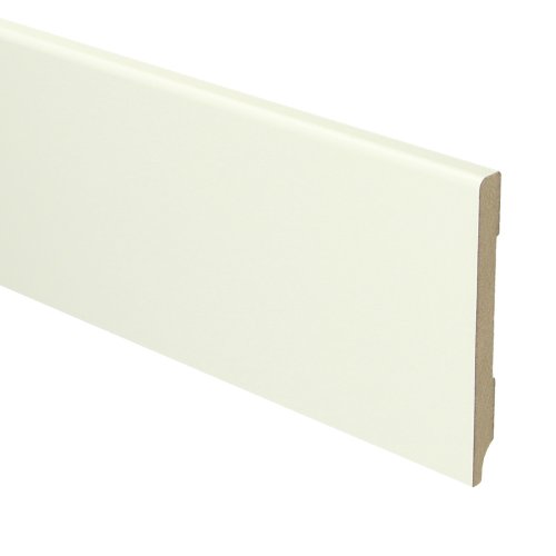 [16106] MDF Moderne plint 90x9 wit voorgelakt RAL 9010
