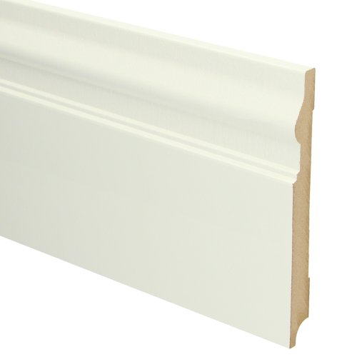 MDF Renaissance plint 190x18 wit voorgelakt RAL 9010