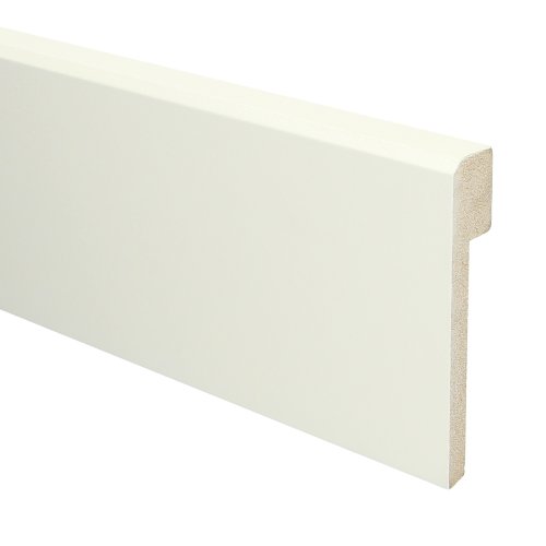 [16024] MDF Renovatieplint klassiek 120x22 voorgelakt RAL 9010