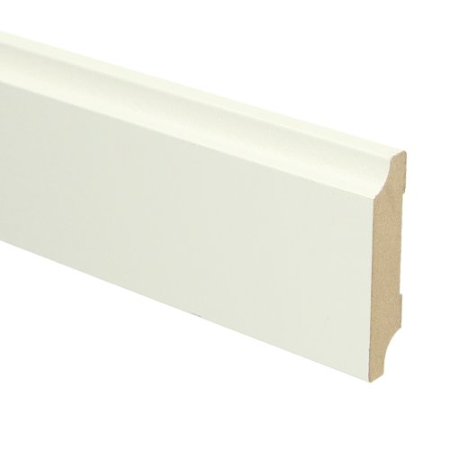 [16020] MDF Retro plint 70x15 wit voorgelakt RAL 9010