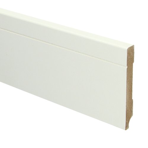 MDF Tijdloze plint 90x12 wit voorgelakt RAL 9010