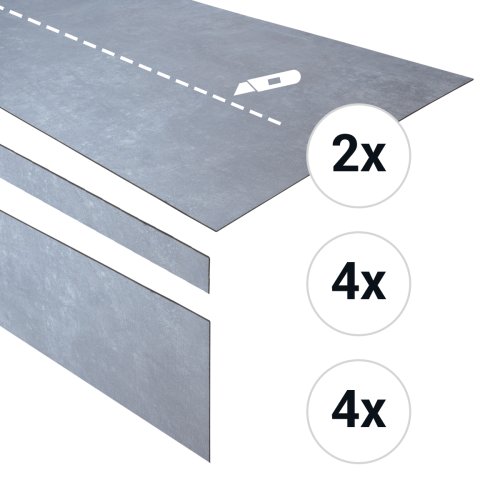 [78908] PVC traptreden set voor 4 treden bitterkoek