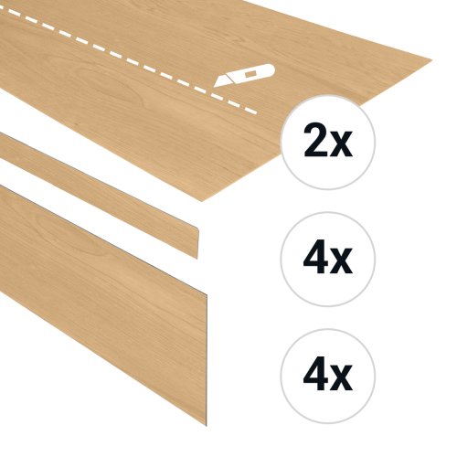 [10589] PVC traptreden set voor 4 treden brioche UM