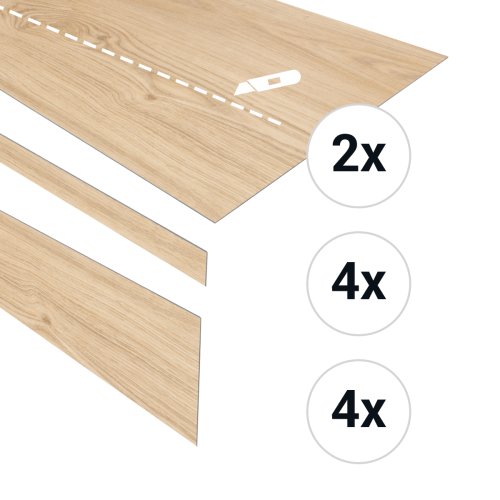 [78900] PVC traptreden set voor 4 treden crème brûlée