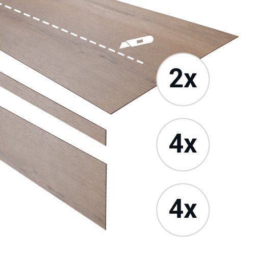 PVC traptreden set voor 4 treden gemberkoek UM