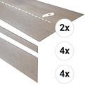 PVC traptreden set voor 4 treden honing