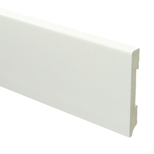 Watervaste kunststof Moderne plint 90x12 wit