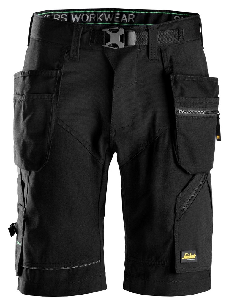 Korte broek 6904 Zwart mt. 50 Flexiwork Holster Pockets