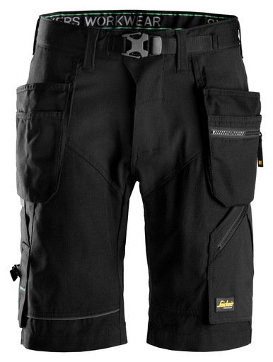 [696904052] Korte broek 6904 Zwart mt. 52 Flexiwork Holster Pockets