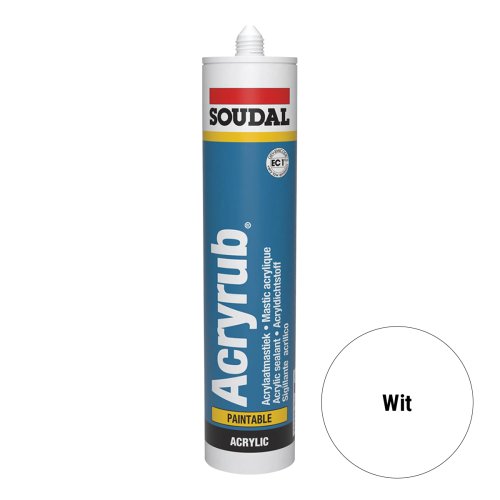 [96840] Soudal Acryrub Acrylaatkit Wit 310ml