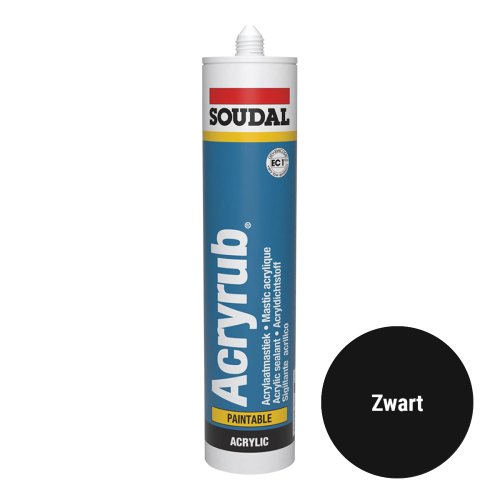 Soudal Acryrub Acrylaatkit Zwart 310ml
