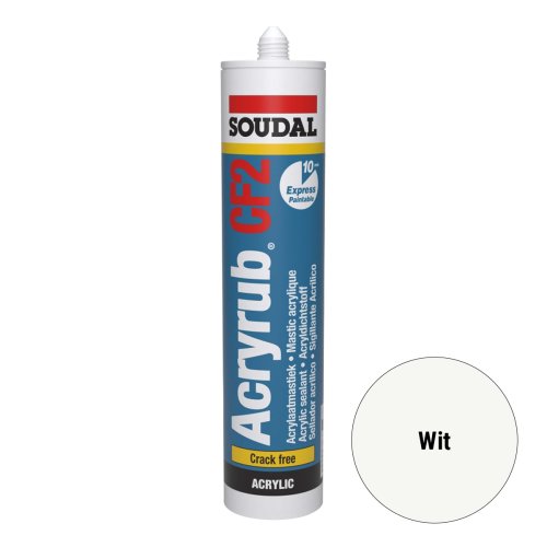 Soudal Acryrub CF2 Acrylaatkit crackfree wit 310ml