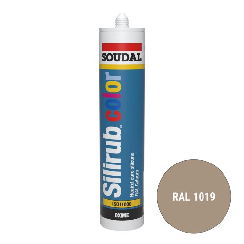 Soudal Silirub Color Siliconenkit RAL 1019 300ml