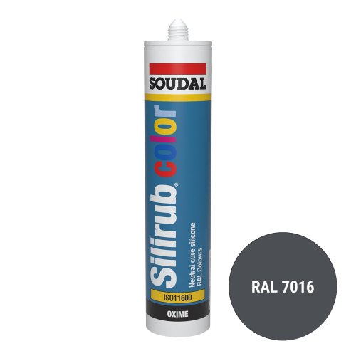 Soudal Silirub Color Siliconenkit RAL 7016 300ml