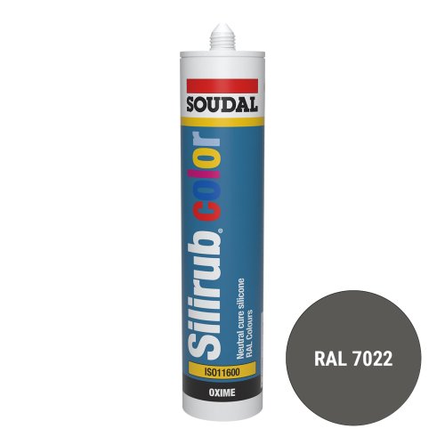 [84024] Soudal Silirub Color Siliconenkit RAL 7022 300ml