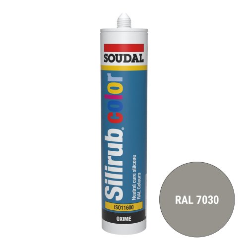 [84025] Soudal Silirub Color Siliconenkit RAL 7030 300ml